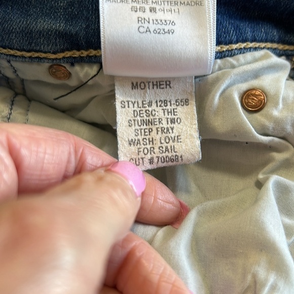 MOTHER The Stunner Two Step Fray Love for Sale Jean Sz 26 - Picture 14 of 15